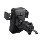 Baseus - Vezeték nélküli autós szellőzőrács tartó Wisdom Pro (C40381501123-00) - 15W, 360°, Automatikus tekercs igazítás, LED fény, 7.2 inch - Fekete