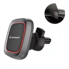 Autós tartó Techsuit MagGrip (S5) - Biztonságos mágneses rögzítés szellőzőrácsba, 360°-os forgatási szög, fémlemezekkel - Fekete/Piros.