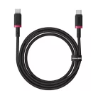 Baseus - Dura sorozatú adatkábel (P10377803U01-03) - MacBookhoz, Type-C, gyors töltés, PD 100W, 480 Mbps, 2 m - Piros / Fekete