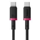 Baseus - Dura sorozatú adatkábel (P10377803U01-03) - MacBookhoz, Type-C, gyors töltés, PD 100W, 480 Mbps, 2 m - Piros / Fekete
