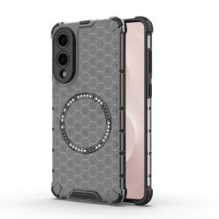   Techsuit - HoneyComb Shield MagSafe - Samsung Galaxy S25 Edge - Fekete tok
