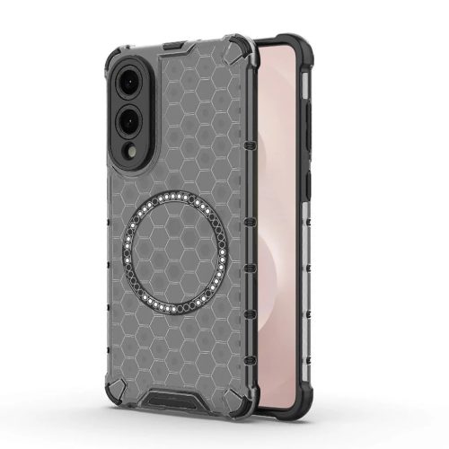 Techsuit - HoneyComb Shield MagSafe - Samsung Galaxy S25 Edge - Fekete tok