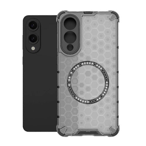 Techsuit - HoneyComb Shield MagSafe - Samsung Galaxy S25 Edge - Fekete tok