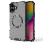 Techsuit - HoneyComb Pajzs MagSafe - iPhone 16 - Fekete tok