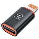 Számítógép/Laptop/Töltő Konverter - Techsuit OTG Adapter HyperPort (A3) - Type-C to Type-C, PD20W, 100W - Fekete / Narancs