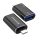 Techsuit - Prémium OTG Adapter AluVoltX (A18) - USB Lightning csatlakozóhoz, Plug and Play, Alumínium ötvözet, Gyors adatátvitel - Fekete