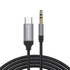 Techsuit - Prémium Kábel Adapter FuseXound (AC11) - Type-C - 3.5mm Jack, Hi-Fi Minőség, DAC Chip, PVC, 0.5m - Szürke