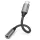 Techsuit - (2 darabos) Prémium Kábel Adapter FuseXound (AC12) - Type-C to 3,5 mm Jack, 3A, Plug and Play, Fonott - Szürke
