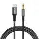 Techsuit - Prémium Kábel Adapter NexaSound (AC16) - Type-C - 3.5mm Jack, Nylon Fonott + Alumínium Ötvözet, 1m - Szürke