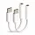 Techsuit - (2 darabos) Kábeladapter FuseXound (AC18) - Type-C-ről 3,5 mm-es Jack-re, 3A, Plug and Play, Fonott - Fehér