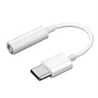 Techsuit - (2 darabos) Kábeladapter FuseXound (AC18) - Type-C-ről 3,5 mm-es Jack-re, 3A, Plug and Play, Fonott - Fehér