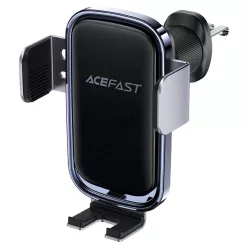   Acefast Autós Tartó Vezeték Nélküli Töltéssel (D39) - Légbeömlőre, Napelemmel, Akkumulátorral, Automatikus Karokkal, 300mAh - Fekete