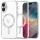 iPhone 17 Ezüst Techsuit Luxury Crystal MagSafe tok