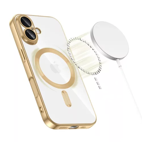 iPhone 17 Ezüst Techsuit Luxury Crystal MagSafe tok