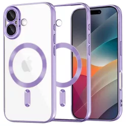 iPhone 17 Light Purple Techsuit - Luxury Crystal MagSafe tok