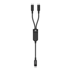   Acefast C5 USB-C - USB-C / USB-C 2az1-ben 100W 480Mb/s kábel - fekete