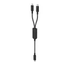 Acefast C5 USB-C - USB-C / USB-C 2az1-ben 100W 480Mb/s kábel - fekete