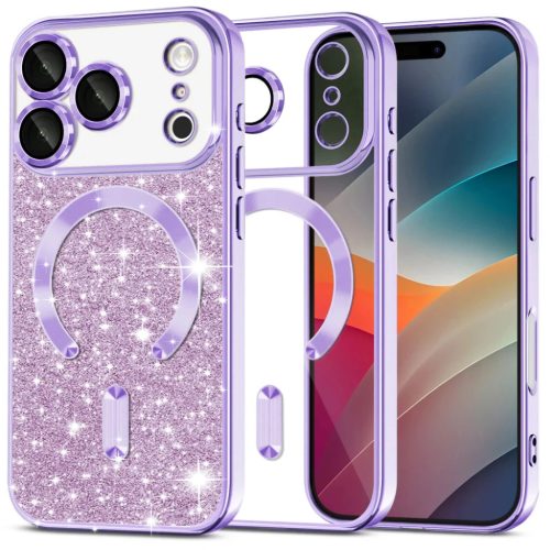 iPhone 17 Pro Max Light Purple Techsuit - Luxury Glitter MagSafe tok