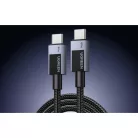 USB-C 2.0 -ról USB-C 2.0-ra Ugreen L524 PD 3A 3m kábel (szürke)