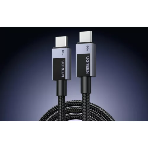 USB-C 2.0 -ról USB-C 2.0-ra Ugreen L524 PD 3A 3m kábel (szürke)