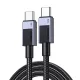 USB-C 2.0-ról USB-C 2.0-ra Ugreen L524 PD 3A 0,5m kábel (szürke)