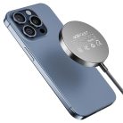 Acefast - Vezeték nélküli mágneses töltő (E24) - MagSafe, Gyors töltés, Qi2, Type-C, 15W, 2.25A, Edzett üveg, 1.2m - Fém szürke