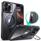 iPhone 16 Pro Átlátszó Fekete ESR Klasszikus Hibrid HaloLock Kitámasztó tok