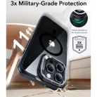 iPhone 16 Pro Átlátszó Fekete ESR Klasszikus Hibrid HaloLock Kitámasztó tok