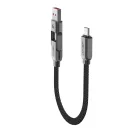 Acefast Type-C to USB Gyors Töltés Adatkábel (C13-05), Type-C, 60W, 3A, Hajlításálló, Rövid Kialakítás, 0.2m - Fekete