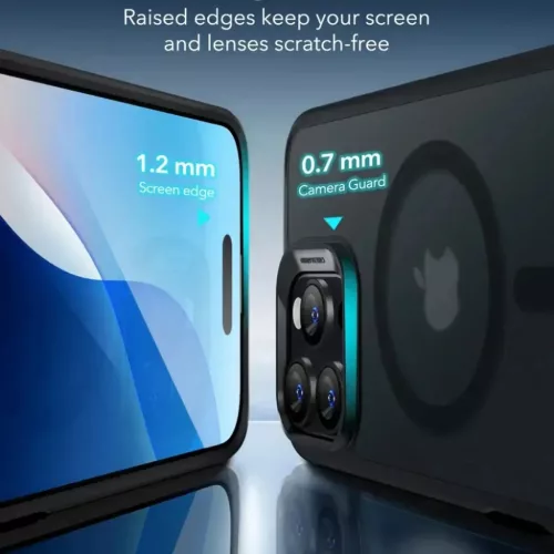 iPhone 16 Pro Matt Fekete ESR Klasszikus Hibrid HaloLock tok