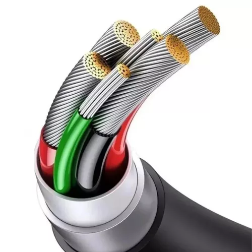 Baseus - Adatkábel Gyors Töltéssel, USB-ről USB-C, Lightning, Micro-USB csatlakozóra, 100W, 480Mbps, 1.5m hosszú - Fehér