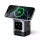 Ugreen - Vezeték nélküli töltő 2 az 1-ben W709 (45775) - Intelligens kijelző, MagSafe, iPhone-hoz, AirPods-hoz, USB-C, Vicces emoji, 25W - Fekete