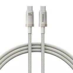   Baseus - Adatkábel Type-C, Gyors töltés, PD100W, 480Mbps, E-Mark Smart Chip, 1m - Galaxy Titanium Gold