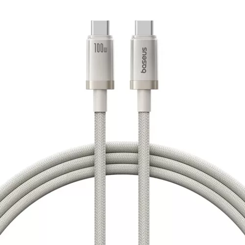 Baseus - Adatkábel Type-C, Gyors töltés, PD100W, 480Mbps, E-Mark Smart Chip, 1m - Galaxy Titanium Gold