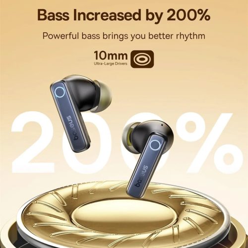 Baseus Wireless Earbuds Bowie 35 - Vezeték nélküli, Bluetooth V5.3, 6-Mikrofonos ENC, IPX4 - Fekete