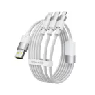 USB-A - Lightning / microUSB / USB-C kábel Baseus StarSpeed, 100W, 5A, 1,5m, Fehér P10319900211-00