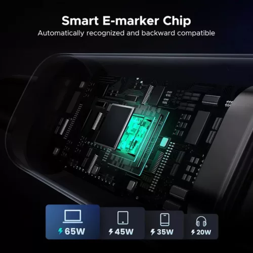 USB-C to USB-C kábel UGREEN L509, 100W, 5A, 1m, Szürke