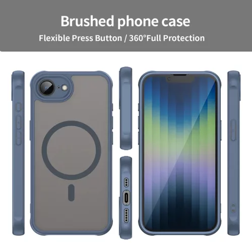 Techsuit - HaloFrost II MagSafe - iPhone 16 - Tengerészkék tok