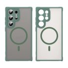 Samsung Galaxy S24 Ultra Zöld Techsuit HaloFrost II MagSafe tok