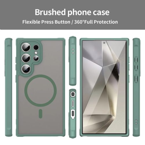 Samsung Galaxy S24 Ultra Zöld Techsuit HaloFrost II MagSafe tok