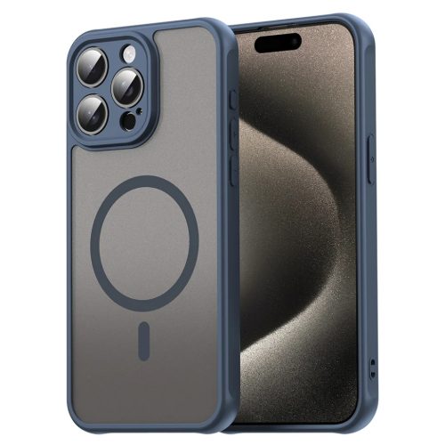 Techsuit - HaloFrost II MagSafe - iPhone 15 Pro Max - Sötétkék tok
