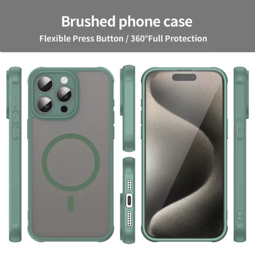 iPhone 15 Pro Max tok - HaloFrost II MagSafe - Zöld - Techsuit