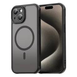 iPhone 15 Plus Techsuit - HaloFrost II MagSafe tok - Fekete.
