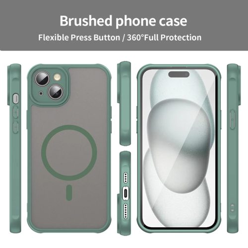 Apple iPhone 14 Plus Techsuit - HaloFrost II MagSafe - Zöld tok