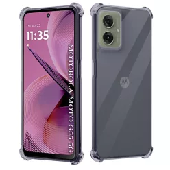   Motorola Moto G55 Füstfekete Techsuit Ütésálló Átlátszó Szilikon Tok tok