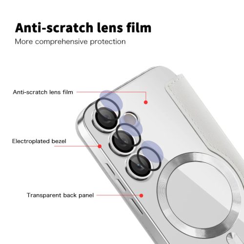 Techsuit - SmartMag könyvtok - Samsung Galaxy S24 FE - Szürke tok