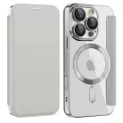 Techsuit - SmartMag Könyvtok - iPhone 16 Pro - Szürke tok