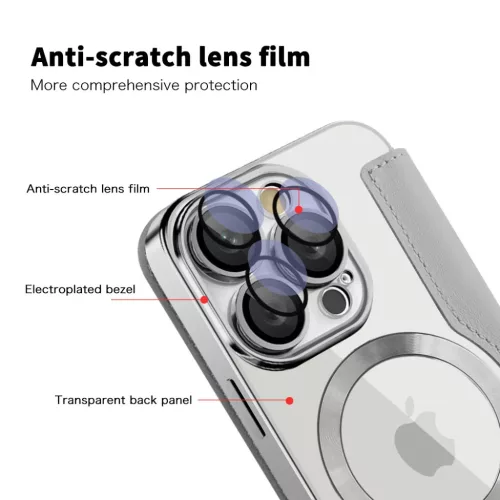 Techsuit - SmartMag Könyvtok - iPhone 16 Pro - Szürke tok