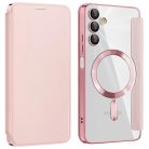 Techsuit - SmartMag Könyv Tok - Samsung Galaxy A05s - Rózsaszín tok