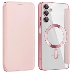   Techsuit - SmartMag Könyv Tok - Samsung Galaxy A05s - Rózsaszín tok